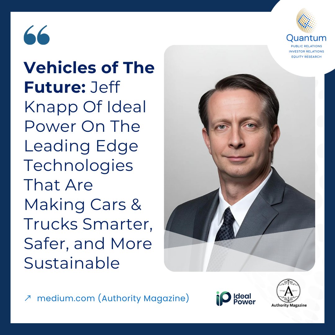 Quantum Media Group, LLC (@quantummediallc) on Twitter photo 🚗💡 Jeff Knapp of <a href="/IdealPower2/">Ideal Power</a> talks with <a href="/AuthorityMgzine/">Authority Magazine</a> about B-TRAN™, the tech boosting EV performance & efficiency. ⚡🌱 Learn more: tinyurl.com/yc59hhth #EVs #CleanEnergy #Sustainability #TechInnovation 🚗💡 Jeff Knapp of <a href="/IdealPower2/">Ideal Power</a> talks with <a href="/AuthorityMgzine/">Authority Magazine</a> about B-TRAN™, the tech boosting EV performance & efficiency. ⚡🌱 Learn more: tinyurl.com/yc59hhth #EVs #CleanEnergy #Sustainability #TechInnovation