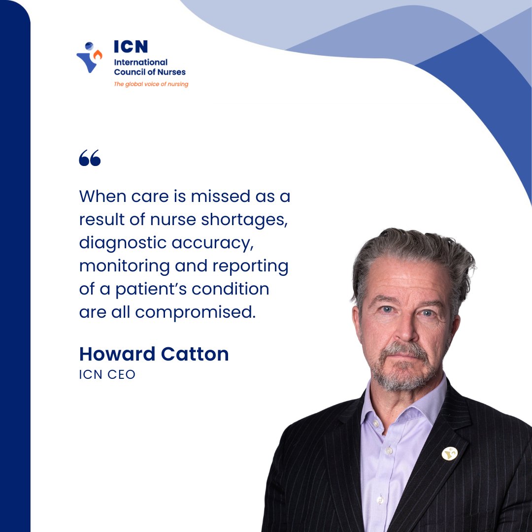 On the occasion of #WorldPatientSafetyDay, ICN CEO <a href="/HowardCatton/">Howard Catton</a> spoke at the <a href="/JCI_GoldSeal/">Joint Commission Int</a> webinar, emphasizing the issue of #nurse shortages as a significant challenge to accurate and timely diagnoses, crucial for ensuring #patientsafety. Read more here: bit.ly/3zmTKwX