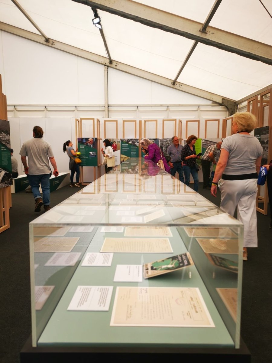 NARIreland's tweet image. Hello again from our team at #Ploughing2024 in sunny Ratheniska. We're delighted to have so many interested visitors to our #SocietyAndState exhibition so far and we're looking forward to welcoming more this afternoon! @DeptCultureIRL #GovPloughing24