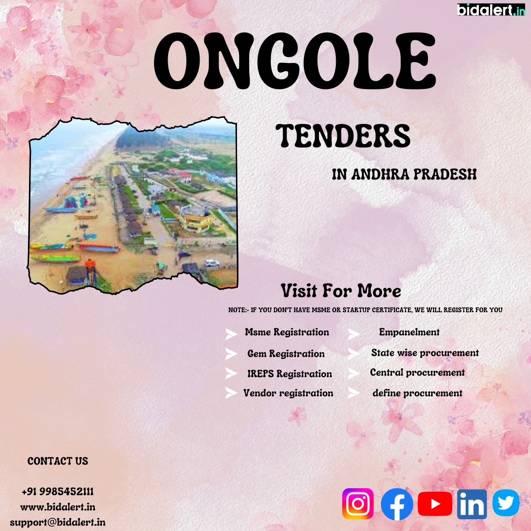 AndhraTenders's tweet photo. #OngoleTender
#PrakasamDistrictTender
#OngoleBids
#OngoleProcurement
#AndhraPradeshTender
#PrakasamTender
#OngoleProjects
#OngoleContract
#OngoleGovTenders
#TenderOpportunities
#PublicSectorTenders
#GovtBids
#APGovTenders
#OngoleInfra
#ProcurementNews
@BIDALERT1 https://t.co/RTtdmtB0ql