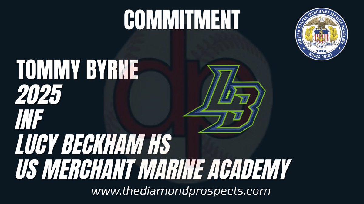 This weekend, 2025 INF Tommy Byrne of Lucy Beckham HS made a commitment to play college baseball at United States Merchant Marine Academy.