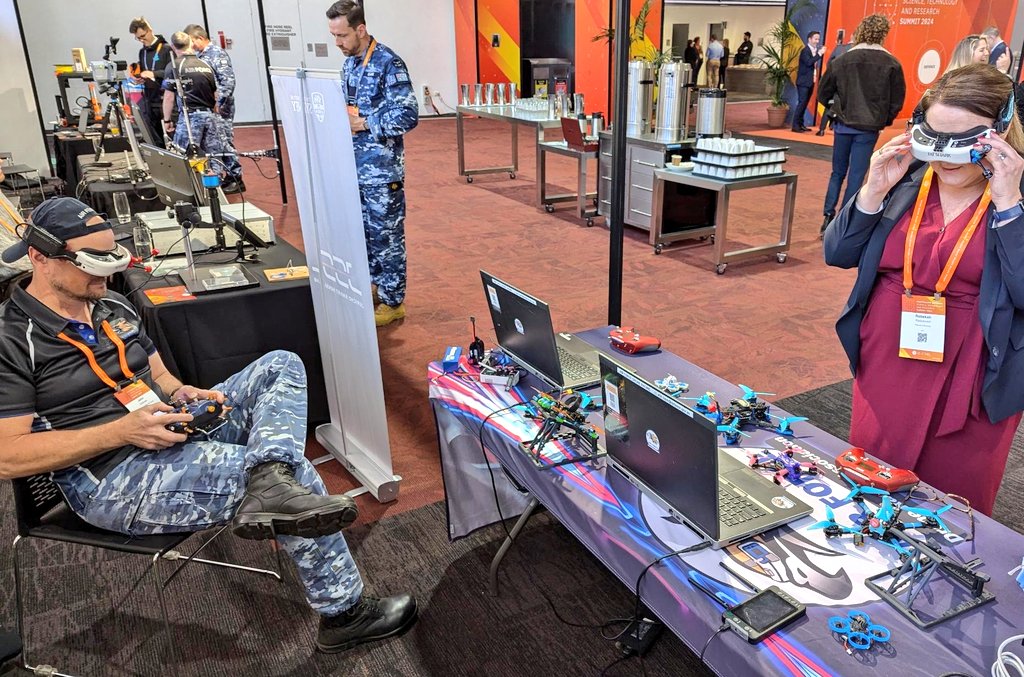 AUADRT's tweet photo. Hey #CANBERRA! Come learn about @DefenceAust #DroneRacing and FPV Drones from our pilots in the #ADSTAR24 exhibition area! Learn to fly on our sims?!?!
#SendIt!
@CDS_Australia @DefenceScience @ASCA_Aus https://t.co/WJy5Wov2rO
