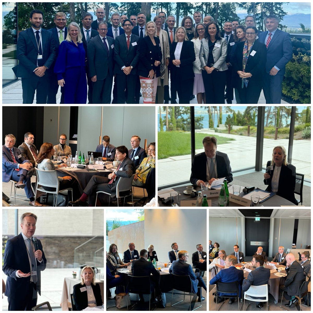 EU_UNGeneva's tweet photo. Many thanks @borgebrende for hosting #TeamEurope Ambassadors at @wef today for a strategic discussion on geopolitics, the global economy and the rise of artificial intelligence &amp; new technologies. Lots of insights &amp; inspiration for our work in multilateral Geneva! https://t.co/Dewe5W3FB5