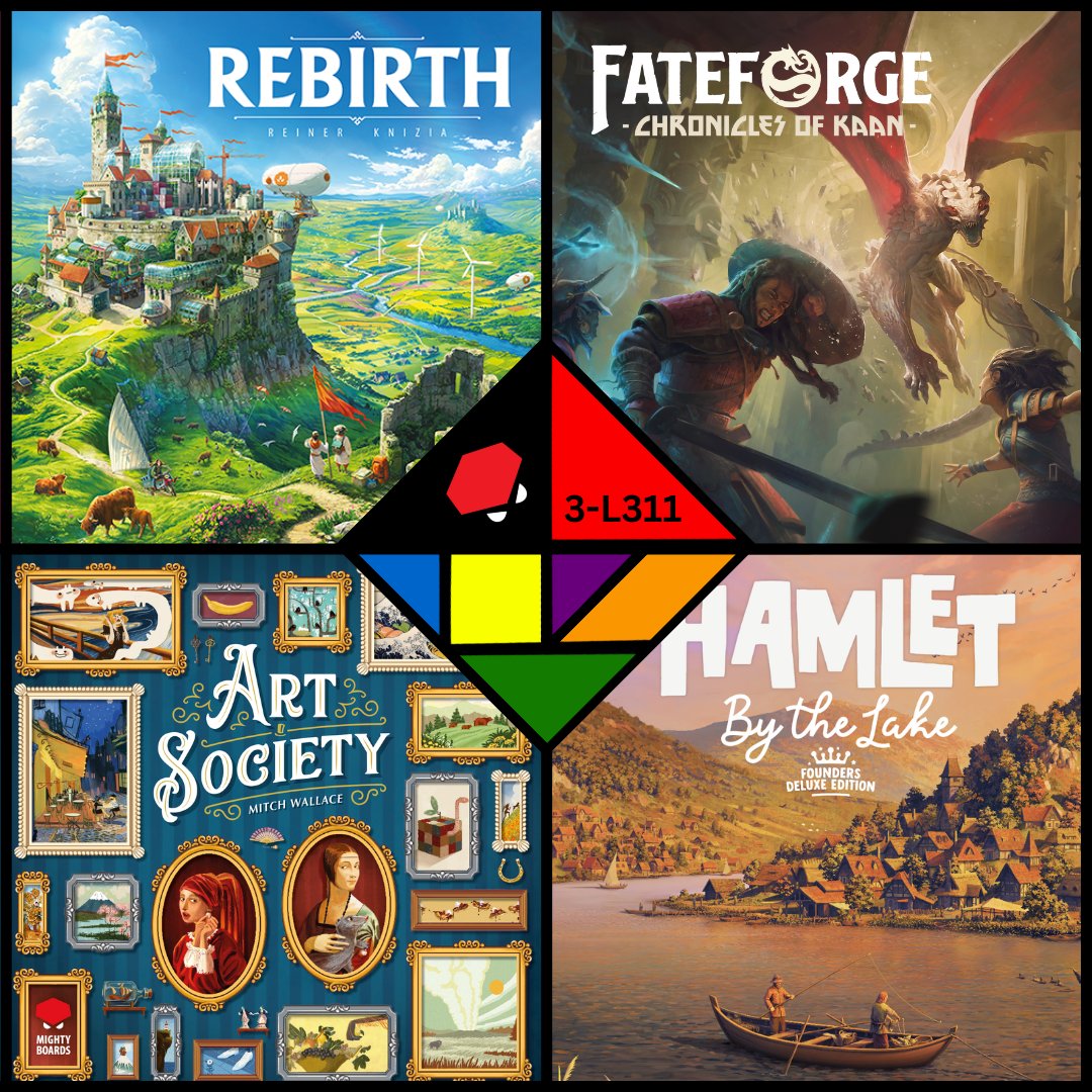 Only 2 weeks to SPIEL Essen! 🥳 We'll be at booth 3-L311 with some of the most anticipated games of the year!

Which game(s) are you most excited for? 😍
💚 Rebirth
🧡 Fateforge: Chronicles of Kaan
💙 Art Society
❤️ Hamlet: By the Lake

#spiel #essenspiel2024 #spielrelease