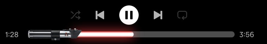 Who ever is the UX  person at #spotify , I love you!

When listening to a starwars theme my UI went  SITH mode!

#starwars #spotify #eastereggs