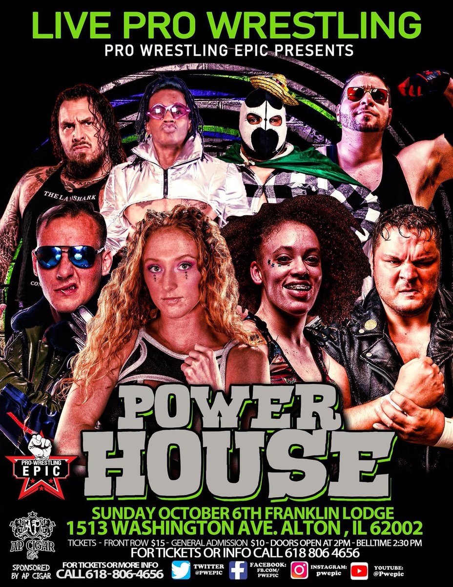 Pro Wrestling Epic (@pwepic) on Twitter photo A historic this past weekend with <a href="/grandelwrestle/">Grandel Wrestling</a>. We continue to march forward to our next events which tickets are on sale! Our signature event of Bittersweet Lockdown featuring RYNO, and the following down POWERHOUSE. Back to back shows that you cannot miss.
🎟️: 618.806.4656 A historic this past weekend with <a href="/grandelwrestle/">Grandel Wrestling</a>. We continue to march forward to our next events which tickets are on sale! Our signature event of Bittersweet Lockdown featuring RYNO, and the following down POWERHOUSE. Back to back shows that you cannot miss.
🎟️: 618.806.4656