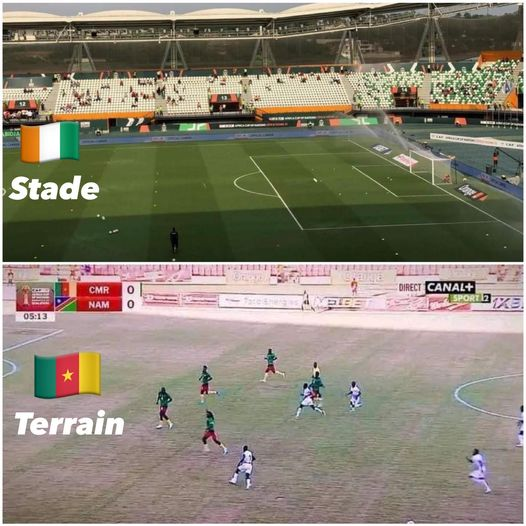 Monafrique8's tweet photo. 🤣 Quand on parle de stade au Cameroun, ils nous montrent un terrain ! 😅⚽
#JustePourRire #FootHumour https://t.co/3w8vffhbs4