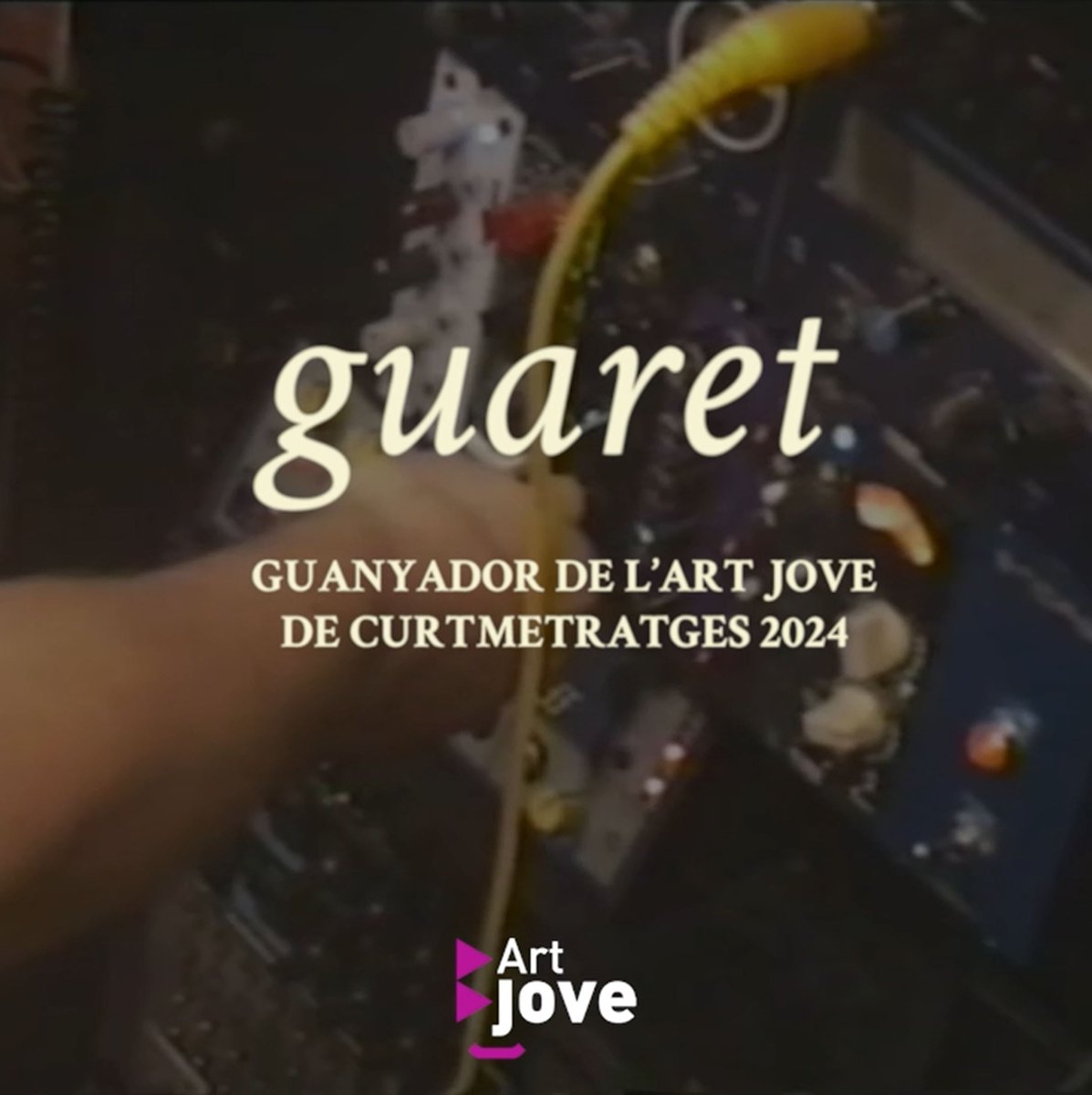 Guaret ha guanyat el primer premi del Certamen de Curtmetratges del Programa Cultural <a href="/artjoveib/">Art Jove</a>  2024 que convoca l’<a href="/ibjove/">IBJOVE</a>

Moltíssimes gràcies a tots: jurat, organitzadors, amics, familiars... No puc estar més agraït. Tot això t'ajuda a seguir endavant.