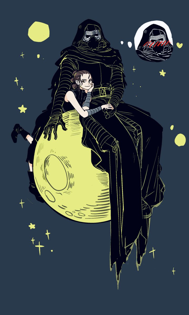 Camminliu's tweet photo. Ren Rey 两团圆，中秋节快乐~~~#reylo https://t.co/PpGJpqwib5