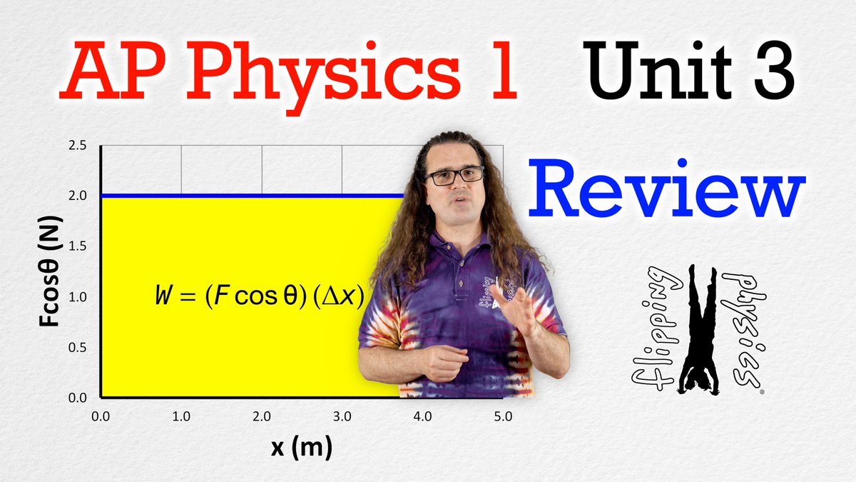 FlippingPhysics's tweet photo. NEW VIDEO! - AP Physics 1 - Unit 3 Review
Work, Energy, and Power
https://t.co/KxvgJKde7e Check it out, eh!
#APPhysics1 #Unit3 #ExamPrep https://t.co/GfcLHflhvJ