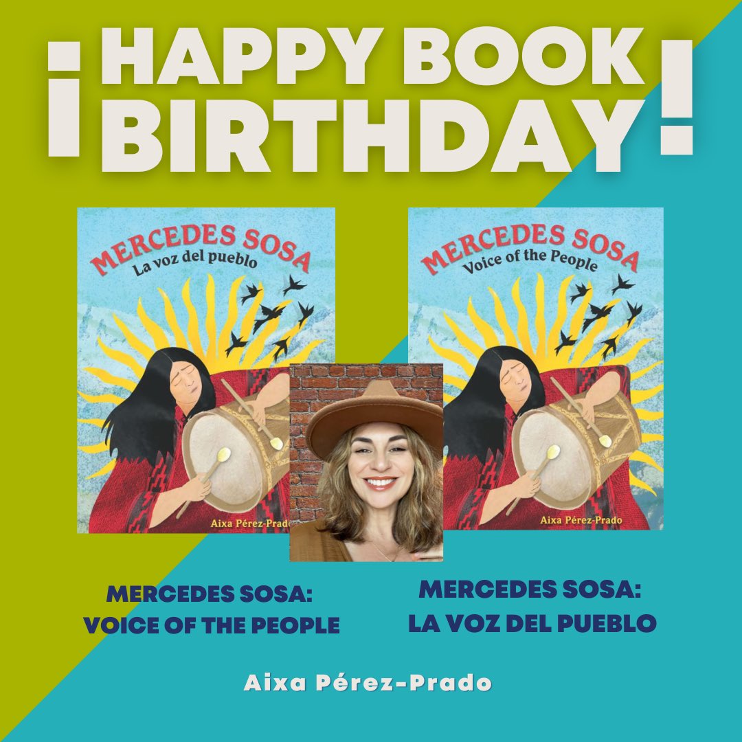 🎉Please join us in wishing a very happy book birthday to MERCEDES SOSA: VOICE OF THE PEOPLE/MERCEDES SOSA: LA VOZ DEL PUEBLO by Musa Aixa Pérez-Prado!!! 🥳🎉

Congratulations, @ProfessorAixa !! ❤️🎊

#writingcommunity #kidlit #LasMusasBooks