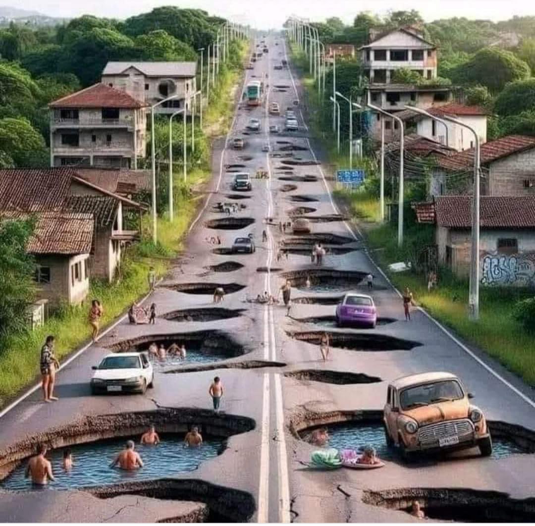 Buenos días #Apodaca 😰🕳️ aguanten un poco más, cuiden esas llantas y suspensiones que ya casi se acaba este problema verdad <a href="/Cesargarzaarr/">César Garza Arredondo</a> en 100 días