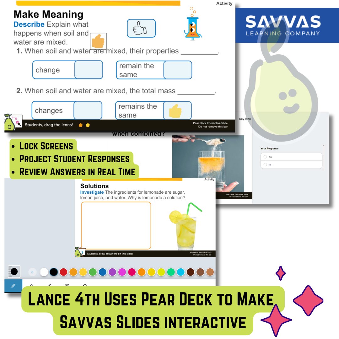 𝔹𝕣𝕚𝕥𝕥𝕒𝕟𝕪 ℍ𝕠𝕣𝕟 (@brit_horn_it) on Twitter photo <a href="/LanceElementary/">Lance Thompson Elementary (NISD)</a> 4th Grade Uses <a href="/PearDeck/">Pear Deck Learning</a> to make their Savvas slides INTERACTIVE🍐
✨Bring EVERYONE into the dicussion
✨See responses in live time
✨Highlight & Share Responses
✨Lock Screens & Pace the Lesson
SHOUT <a href="/mhself34/">Megan Self</a> & Mrs. Harwell 🎉
#NISDIT <a href="/aim4lsu/">Amy Lawson</a> <a href="/epitts_erin/">Erin Pitts</a> <a href="/LanceElementary/">Lance Thompson Elementary (NISD)</a> 4th Grade Uses <a href="/PearDeck/">Pear Deck Learning</a> to make their Savvas slides INTERACTIVE🍐
✨Bring EVERYONE into the dicussion
✨See responses in live time
✨Highlight & Share Responses
✨Lock Screens & Pace the Lesson
SHOUT <a href="/mhself34/">Megan Self</a> & Mrs. Harwell 🎉
#NISDIT <a href="/aim4lsu/">Amy Lawson</a> <a href="/epitts_erin/">Erin Pitts</a>