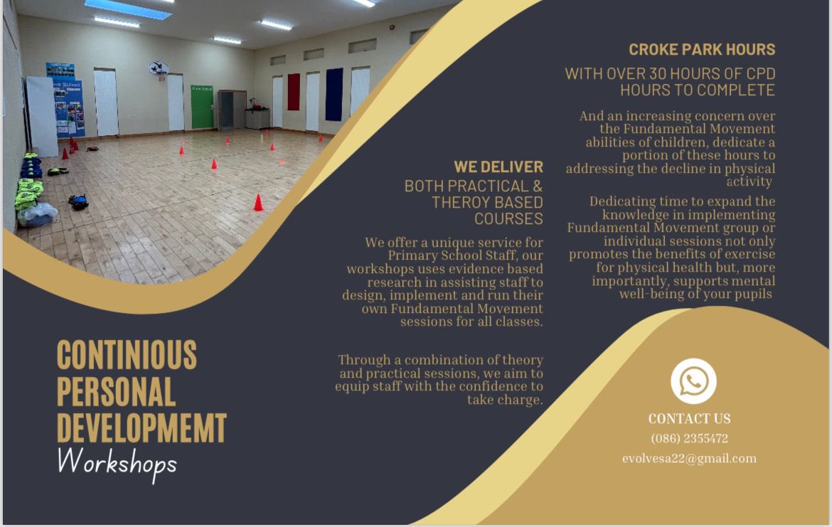 evolvesa22's tweet image. A new initiative to help provide further knowledge for Primary School staff around the coaching of Fundamental Movements Skills in an inclusive and fun environment 
#gettingactive #primaryschool #CPDhours #PE #FMS