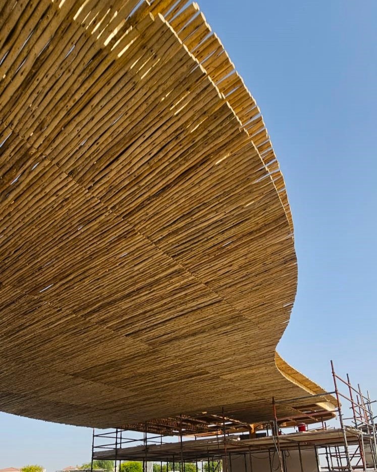 CapeReed's tweet image. Our latest project in Dubai, where we&apos;re enhancing the landscape with stunning wooden #pergolas and beautiful #thatch roofs. 

Our commitment to #sustainability &amp;amp; timber construction makes us the perfect choice for commercial developments. 

Contact us: capereed.com
