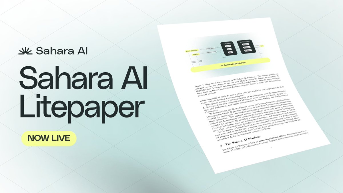 The Sahara AI Litepaper is now LIVE! 🎉

Discover how our AI-native blockchain is shaping the future of decentralized AI. Dive into our platform’s architecture, marketplace, and collaborative economy.

🔗 saharalabs.ai/learn/litepaper
