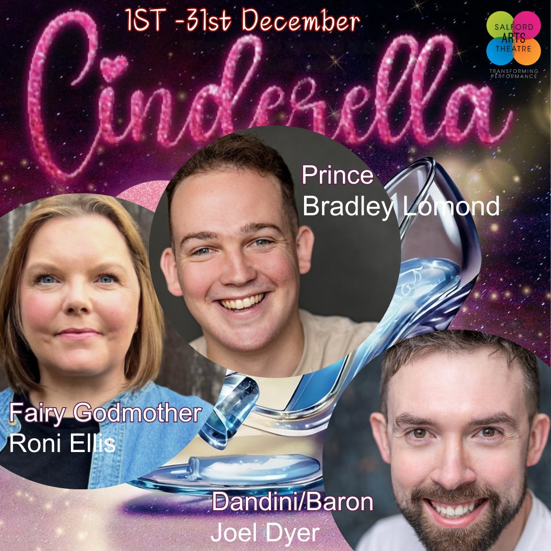 Final Cast Announcement .....CINDERELLA cast is complete..We welcome Bradley Lomond as the Prince and Joel Dyer who will by Dandini &amp; The Baron
Returning is Roni Ellis as Fairy Godmother
Book Online 
salfordartstheatre.com/Whats-on
#panto2024
#cinderella
#familyfun