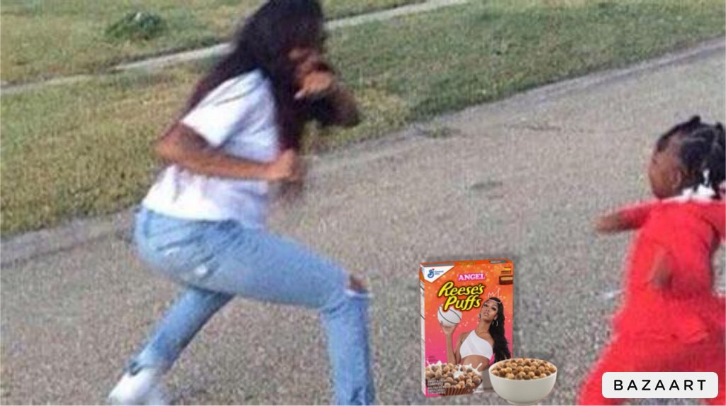 CheysSheisty's tweet photo. Me and someone’s kid fighting over the last box of Angel’s Reese’s Puffs https://t.co/0obpl5uBTY
