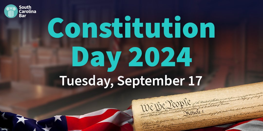SCBarYLD's tweet image. Today we celebrate Constitution Day! Our Young Lawyers Division is making a difference today by going into schools to educate students about the significance of the Constitution. Follow the SC Bar for more insights throughout the day! ⚖️ #RaisingtheBar #ConstitutionDay2024