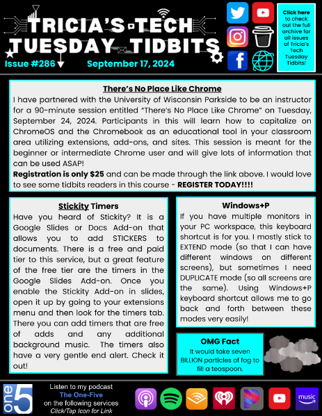 talouis's tweet photo. Issue #286 of Tricia's #TechTuesdayTidbits - https://t.co/zYtW6nSYCY https://t.co/tKQ38dg9qc