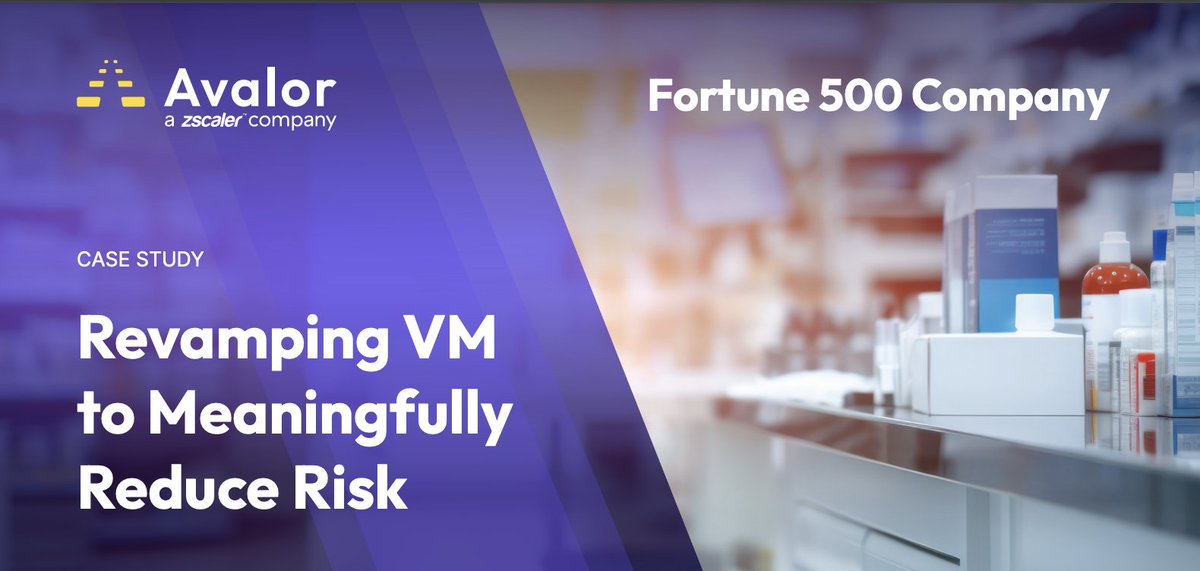 Would you like to reduce hours of work spent prioritizing security vulnerabilities? If yes, check out this case study + learn how one Fortune 500 company did just that! 💯 🙌 ➡️ ow.ly/ZIEM50RmbX8

#VulnerabilityManagement #CISO #cybersecurity #Zscaler