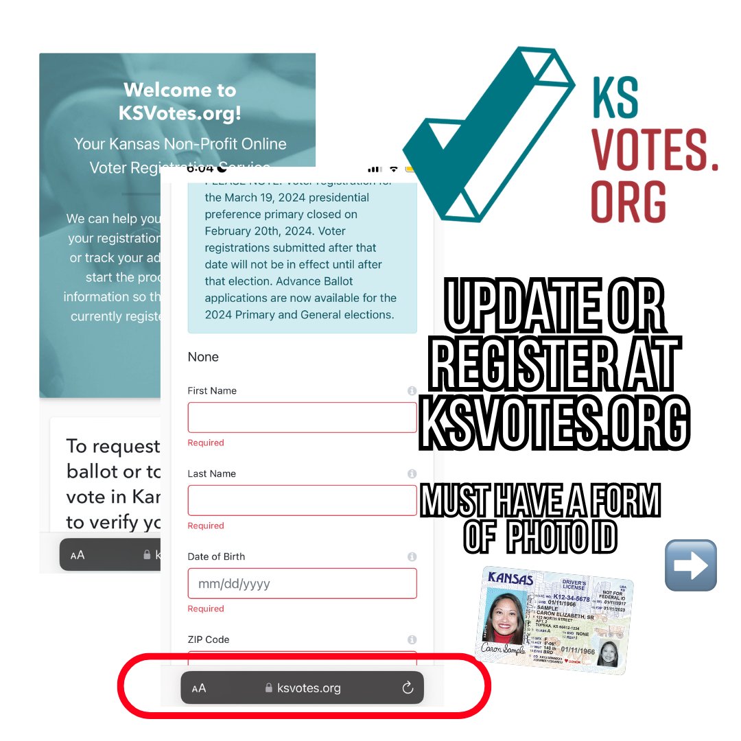 loud_light's tweet image. TODAY IS NATIONAL VOTER REGISTRATION DAY‼️

Register before the October 15th deadline in Kansas at ksvotes.org 🚨

Find out who is on your ballot at ksballot.org 👀 #kansas #ksleg #kslegislature #ks #vote