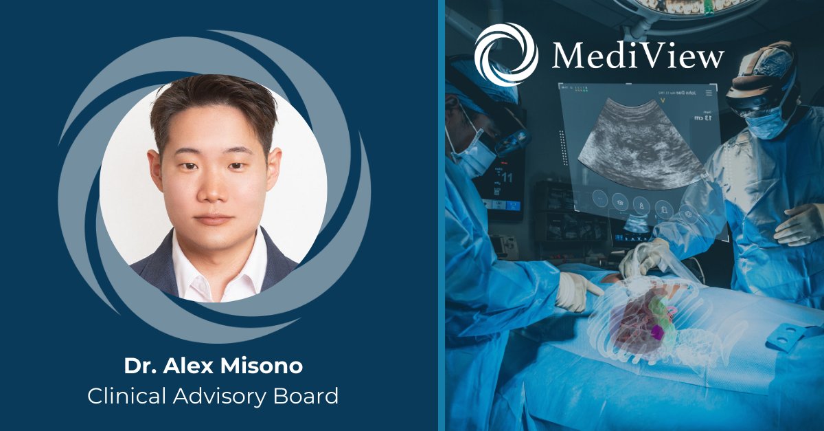 MediViewXR's tweet photo. MediView welcomes new clinical advisory board member, Dr. Alexander Misono. 📣 His expertise in interventional radiology and advanced imaging will help us continue revolutionizing healthcare. Welcome aboard!

#interventionalradiology #augmentedreality

https://t.co/VEaBcP14RD https://t.co/iwszd7A2JU