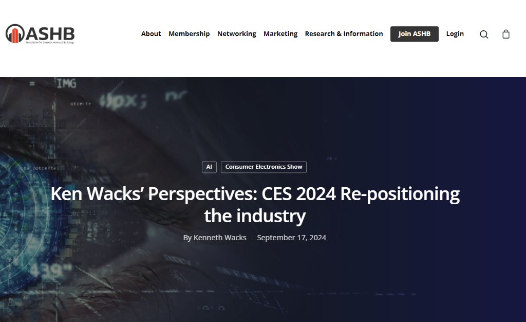 ashb_news's tweet image. 🚨 New to the ASHB Journal! 🚨

Ken Wacks explores how CES 2024 is re-positioning the industry. AI, robotics, and innovations in automotive &amp;amp; solar tech took center stage at this year’s event! ow.ly/PfvK50To7N2

#CES2024 #AI #Robotics #SmartTech #ConsumerElectronics