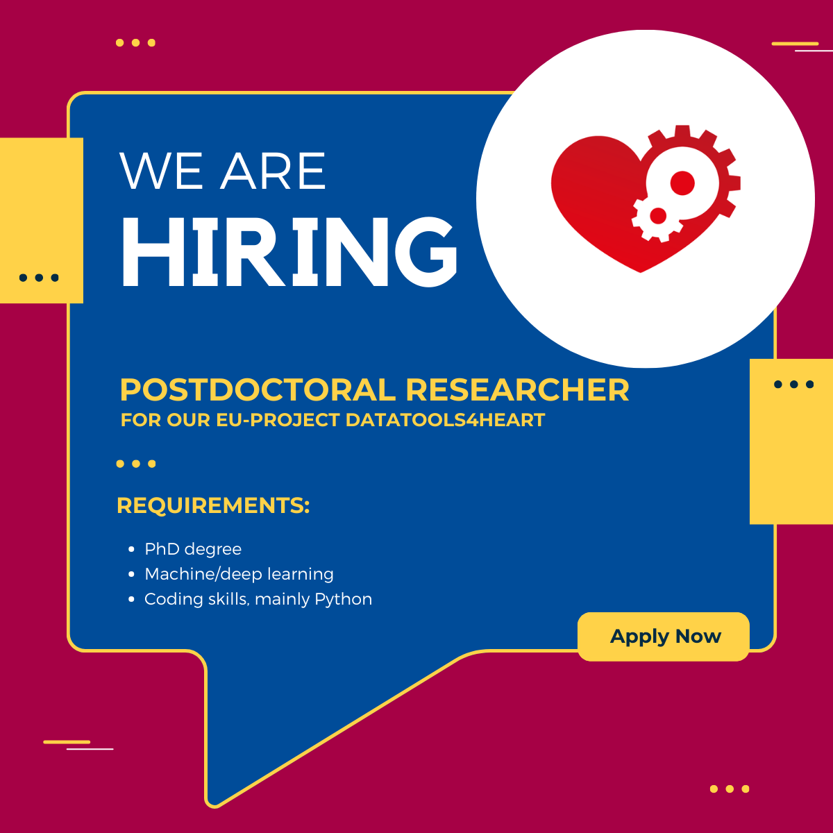 Join our cardiology team as PostDoc in sunny Barcelona, one of Europe’s most vibrant and innovative cities!️🔬 Ready to take the next step in your research career? Apply by 2 October: seu.ub.edu/ofertaPublicaC…  #Postdoc #AIinMedicine #JobOpportunity