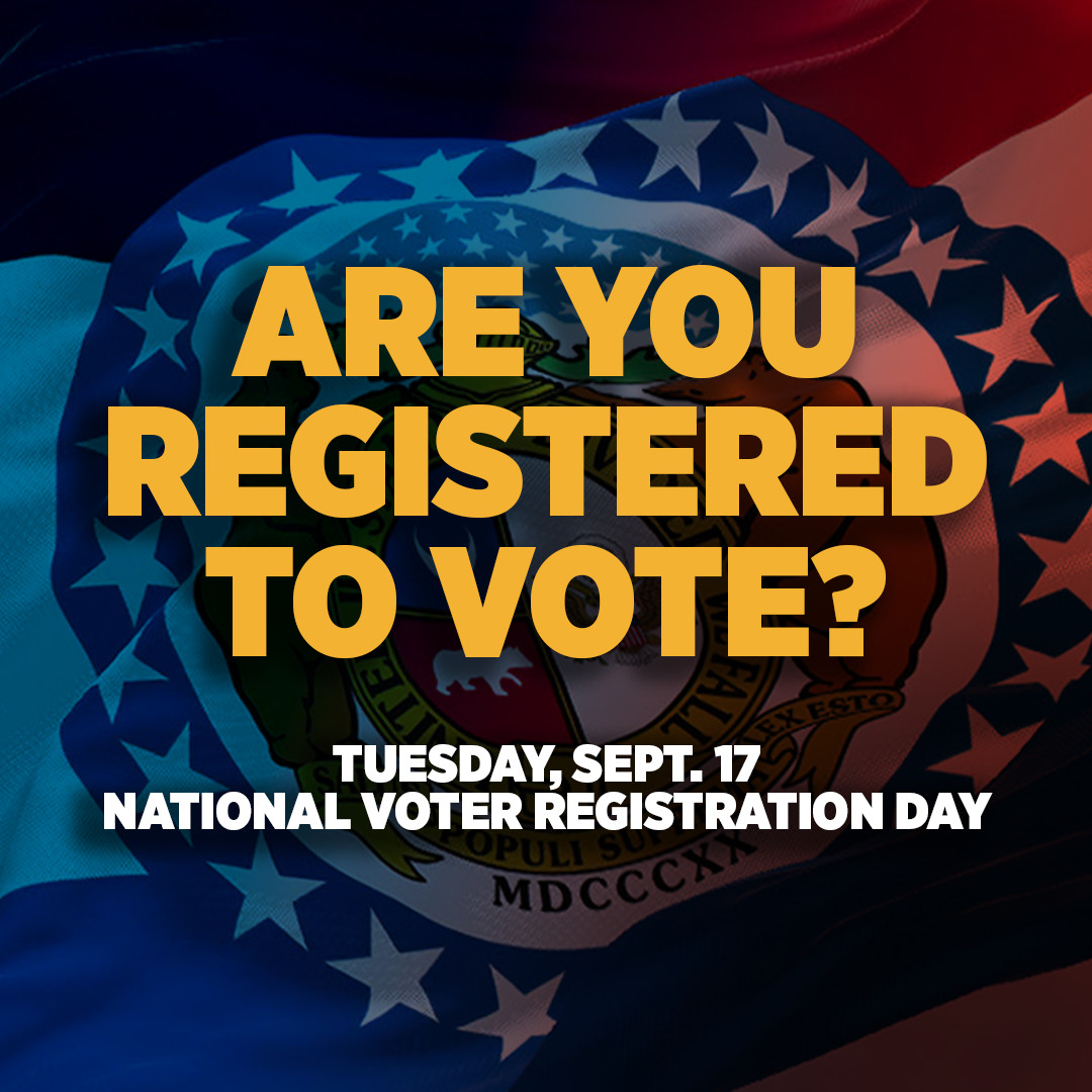 It's National Voter Registration Day! Make sure you are prepared for the upcoming election!

✅Check your voter registration status: voteroutreach.sos.mo.gov/portal/

✏️Register here: sos.mo.gov/elections/goVo…

Every vote matters. A healthier Missouri starts with you.