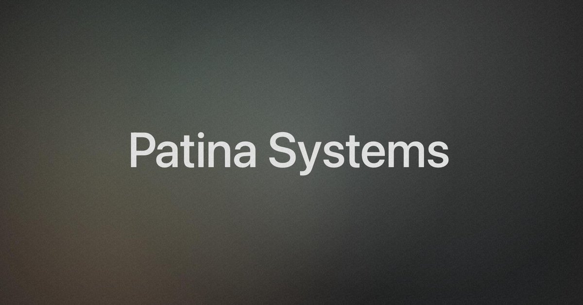 tylerangert's tweet image. I'm starting a company called Patina Systems (@patinasystems). We're building spontaneous software: everyday tools you can quickly customize and share, right when you need to.