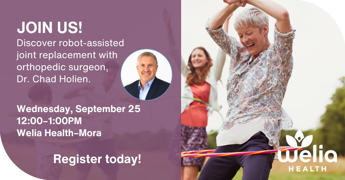 Is Joint Pain Holding You Back from an Active Life? Join us on September 25 from 12:00 pm – 1:00 pm for a FREE lunch-and-learn on the latest advances in robotic joint replacement. RSVP now to secure your spot, either in person or online! 🌟🦴 RSVP Here: ow.ly/syuY50TgpsW