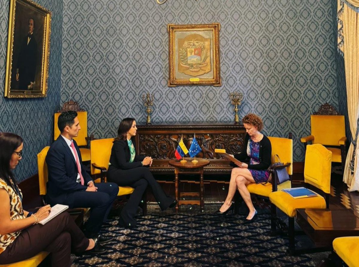 Hice entrega de una Nota de Protesta a la Jefa de la Delegación de la Unión Europea, Rachel Roumet, tras las continuas declaraciones iinjerencistas del Alto Represente Josep Borrell. Venezuela se respeta, no vamos a tolerar más intromisiones en nuestra patria, la Unión Europea