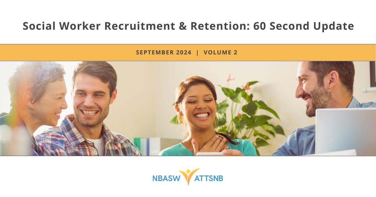Social Worker Recruitment and Retention: 60-second update!
 
Read the Social Work Recruitment and Retention Strategy’s highlights HERE ➡️ bit.ly/3zprAkZ