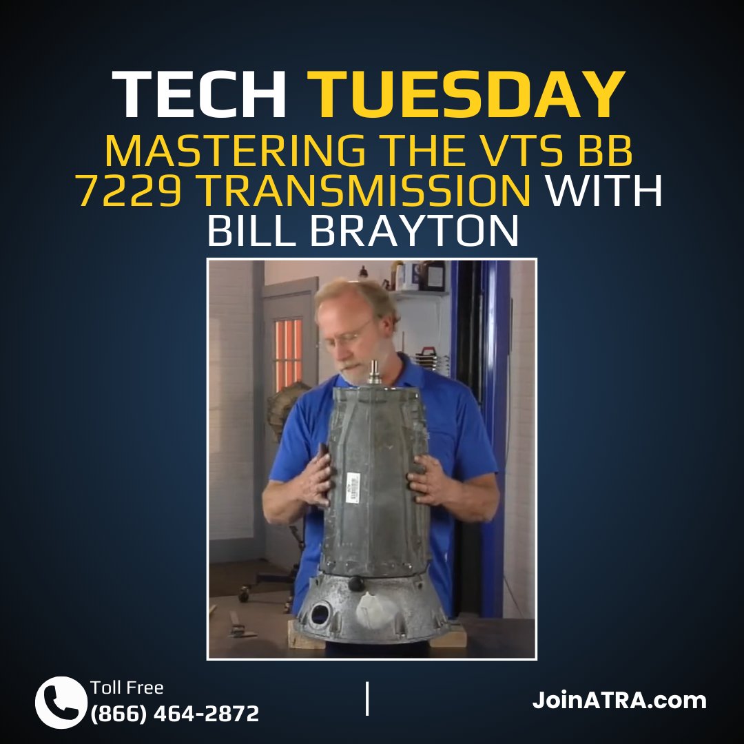 ATRAHQ's tweet image. 🔧 Tech Tuesday: Mastering the VTS BB 7229 Transmission with Bill Brayton 🚗 Ready to dive into expert-level transmission training? 🎥 Watch it now! youtube.com/watch?v=JEW801… #ATRA #TechTuesday #TransmissionTraining #VTS7229 #AutoRepair #ExpertTips