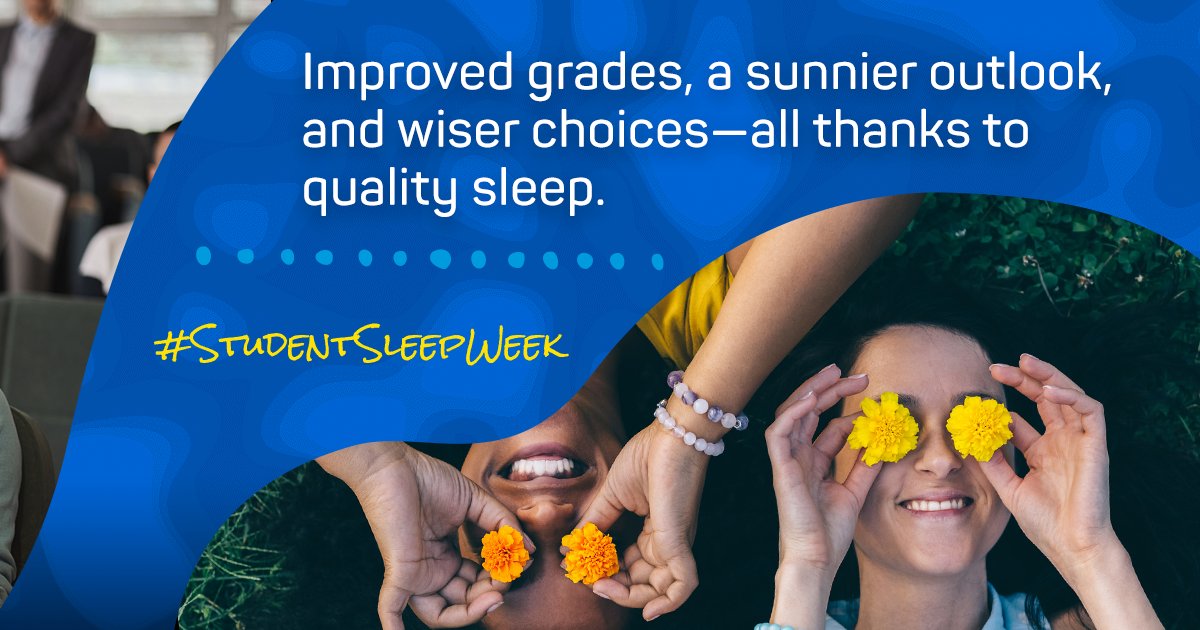 Achieve your best with the power of a well-rested mind! 🧠 From better grades &amp; improved sports performance to a brighter outlook &amp; smarter choices, quality sleep makes all the difference. Celebrate #StudentSleepWeek &amp; embrace the benefits of restful nights for a brighter future!