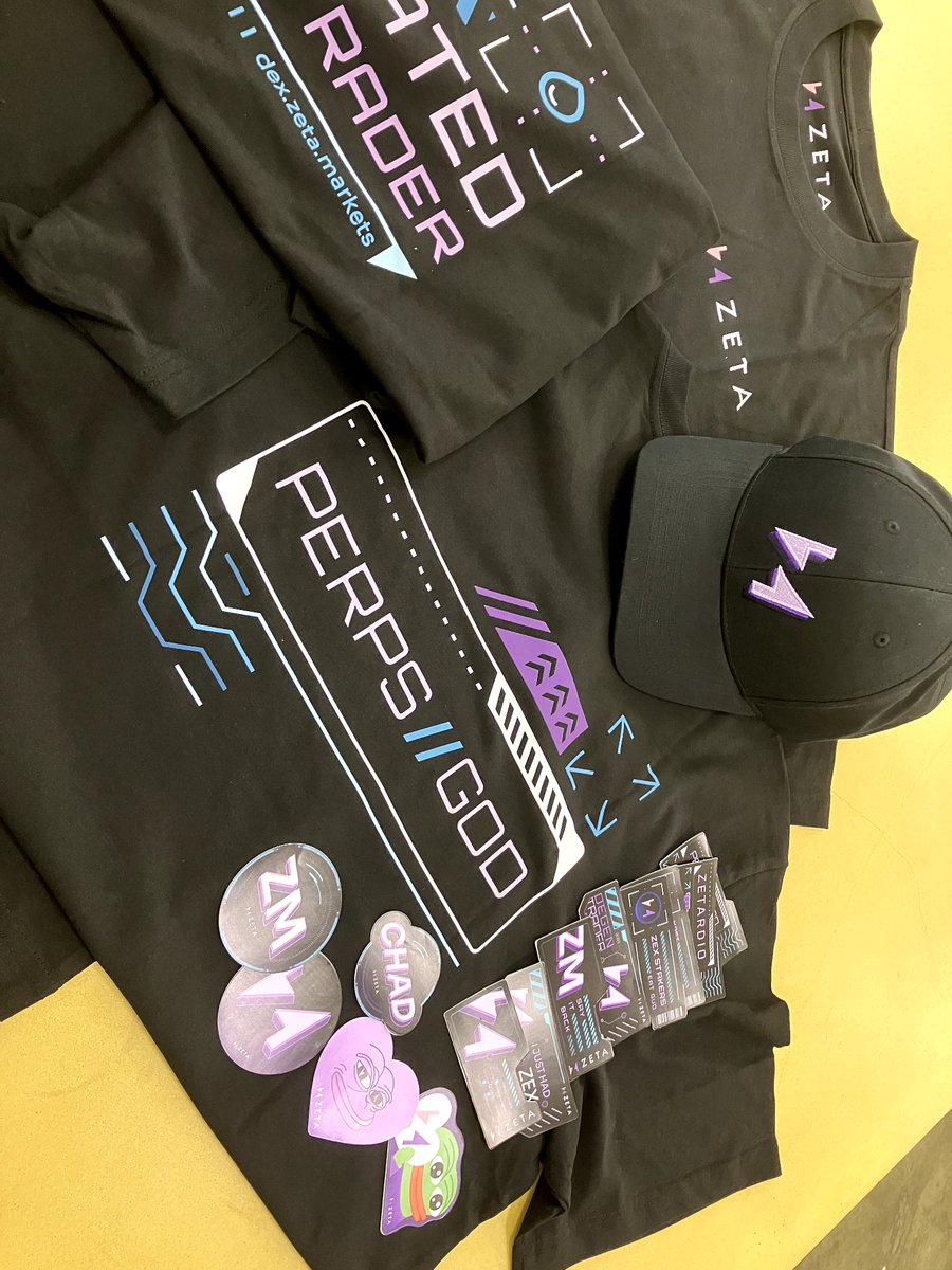 imranfaststart's tweet photo. If you're a degen trader or perps god... Or say ZM... Look out for the Zeta team and our flash merch drops around Breakpoint!

@ZetaMarkets https://t.co/P1yBkuFVru