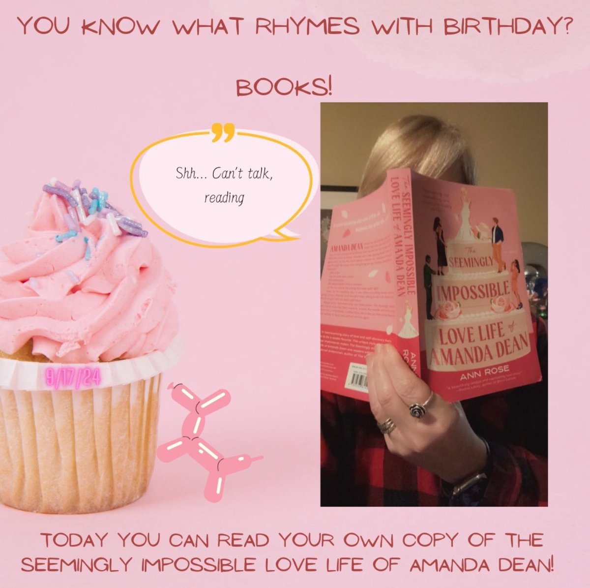 Ann Rose (@annmrose) on Twitter photo You say today is my book birthday… nah, nah, nah, nah, nah, nah…
Help me celebrate and do something nice for yourself today! ❤️🧁
(Also please get my Sixteen Candles reference here 🫣❤️🤣)
Signed books at <a href="/BNTheWoodlands/">B&N The Woodlands</a> You say today is my book birthday… nah, nah, nah, nah, nah, nah…
Help me celebrate and do something nice for yourself today! ❤️🧁
(Also please get my Sixteen Candles reference here 🫣❤️🤣)
Signed books at <a href="/BNTheWoodlands/">B&N The Woodlands</a>
