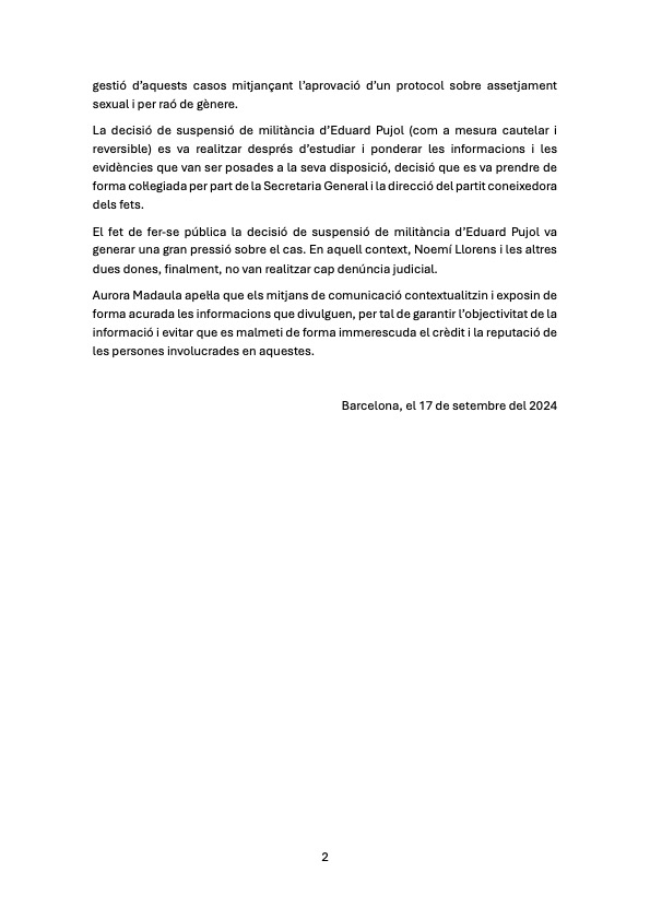 Acció per la República s'adhereix al comunicat que <a href="/Aurora_Madaula/">Aurora Madaula 🎗</a> ha fet públic per sortir al pas de les informacions poc precises o mal intencionades de què alguns mitjans s'han estat fent ressò els darrers dies.