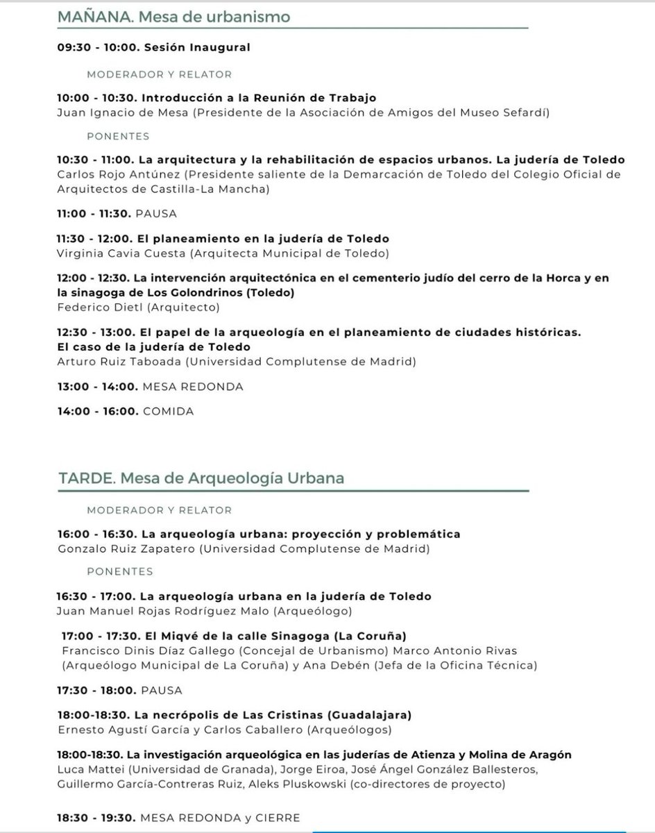 🏺Este JUEVES continúa #SeptiembreSefardí con una serie de ponencias en la «II Reunión de Trabajo. Toledo en la gestión del legado material de Sefarad. Arqueología Urbana y Planeamiento»

📌 <a href="/fundaciontoledo/">Real Fundación de Toledo</a>, a partir de las 9:30

Si te interesa, ¡comparte esta publicación! 🥰