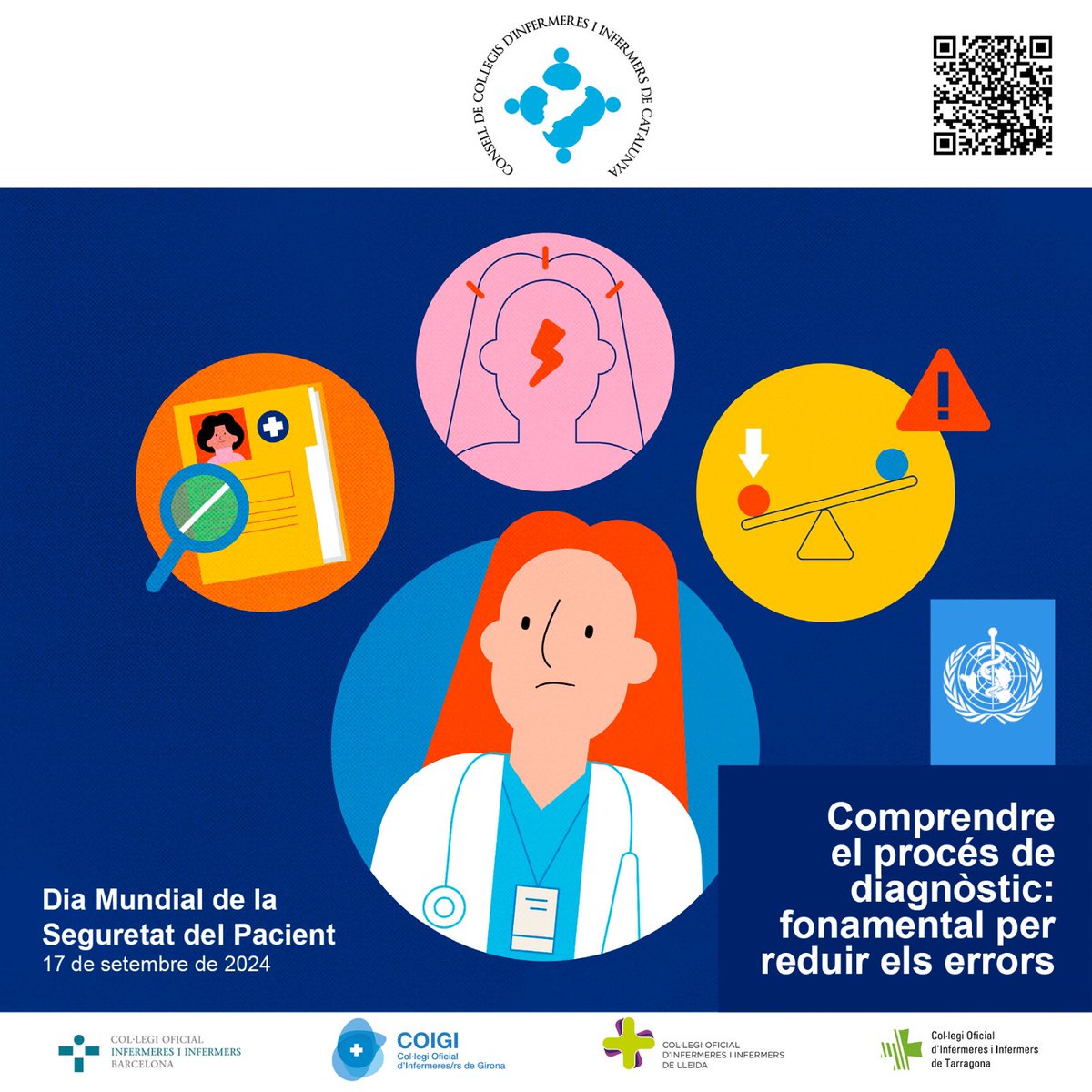 infermerescat's tweet photo. “Excel·lir en el diagnòstic infermer, prèvia valoració, estant amatents a qualsevol símptoma per ser peça clau dels equips de salut en aquest procediment”.
#17set #DiaMundial #SeguretatPacient
Llegiu a https://t.co/6aF1bFqph4 https://t.co/H9pL7Pf8It
