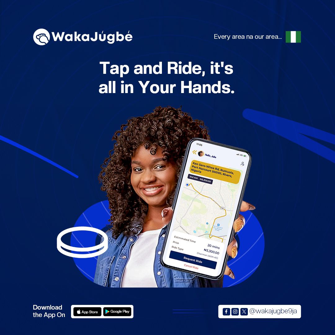 Enjoy Premium and Effective Rides with Wakajugbe ✅ 

It's in your hands ☺️

Download our App to get started 

#Wakajugbenaija  #wakajugbe