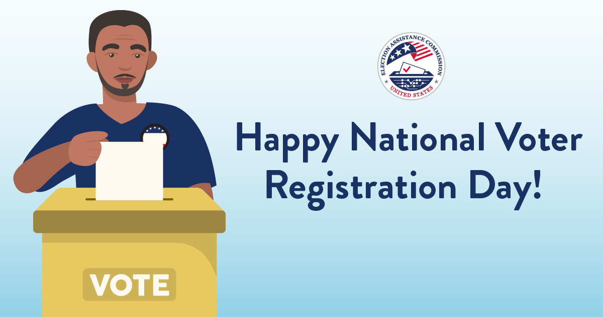 Today is #NationalVoterRegistrationDay! 

State and local election officials have the information you need to be #VoteReady. Check out eac.gov/vote for how to register, update your registration, and check your registration in your state!