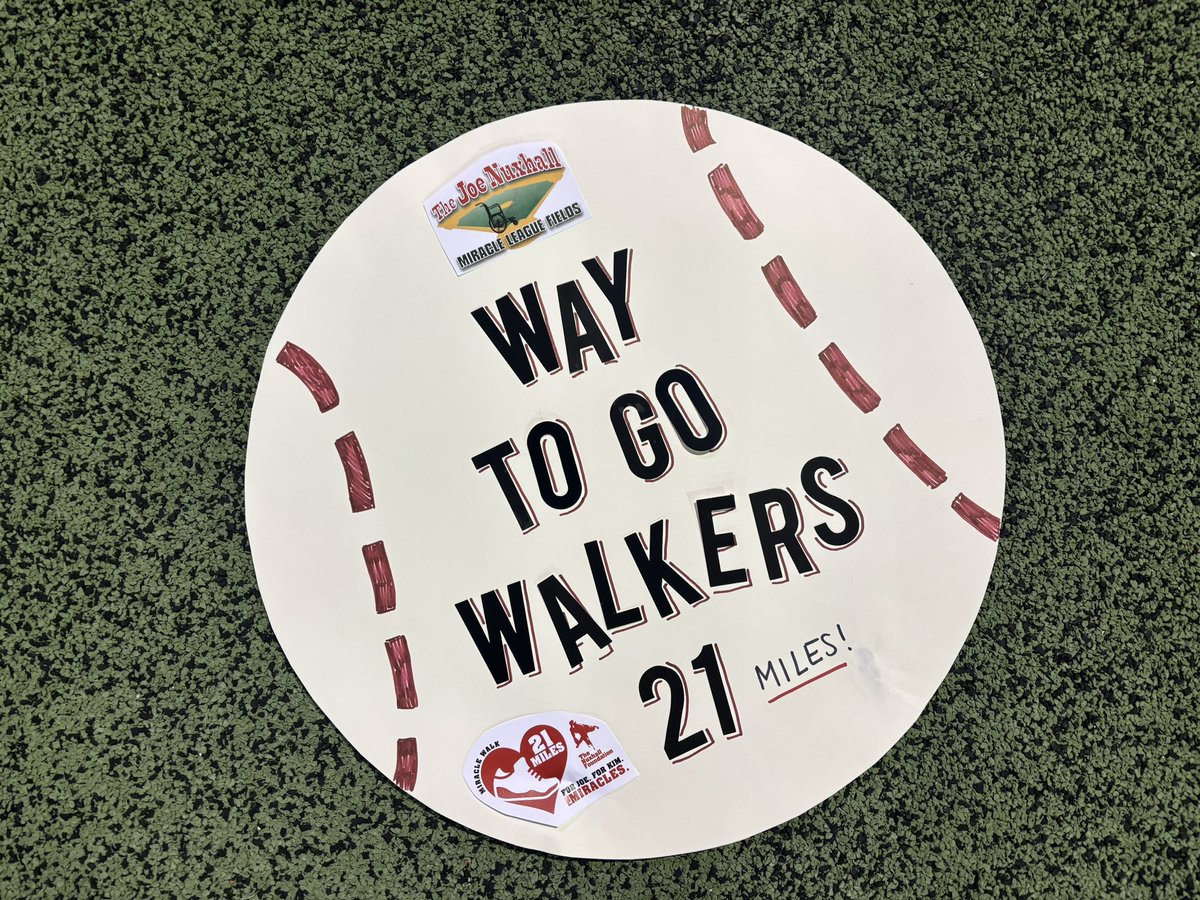 NuxhallMiracle's tweet photo. Marketing mandate: all future Miracle Walk signs are hereby required to include Forrest Gump. #walkforrestwalk
Kudos to Jen Judd, wife of Miracle Walker Eric Judd, for creating this amazing signs! https://t.co/vsyELLpJ5o