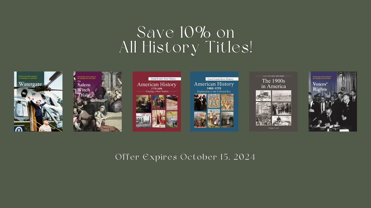 These Thought Provoking, Curriculum Supporting Titles Reveal the Most Important and Influential Events and Figures throughout History. Big Savings and Online Access Inside! conta.cc/4cRhd7g