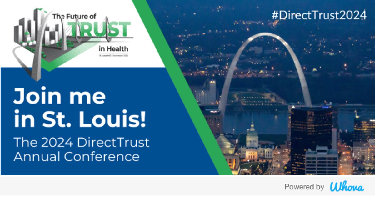 Hi! I'm attending 2024 DirectTrust Annual Conference: The Future of Trust in Health #DirectTrust2024. Let's start connecting with each other now. <a href="/DirectTrustorg/">DirectTrust</a> - via Whova event app whova.com/whova-event-ap…