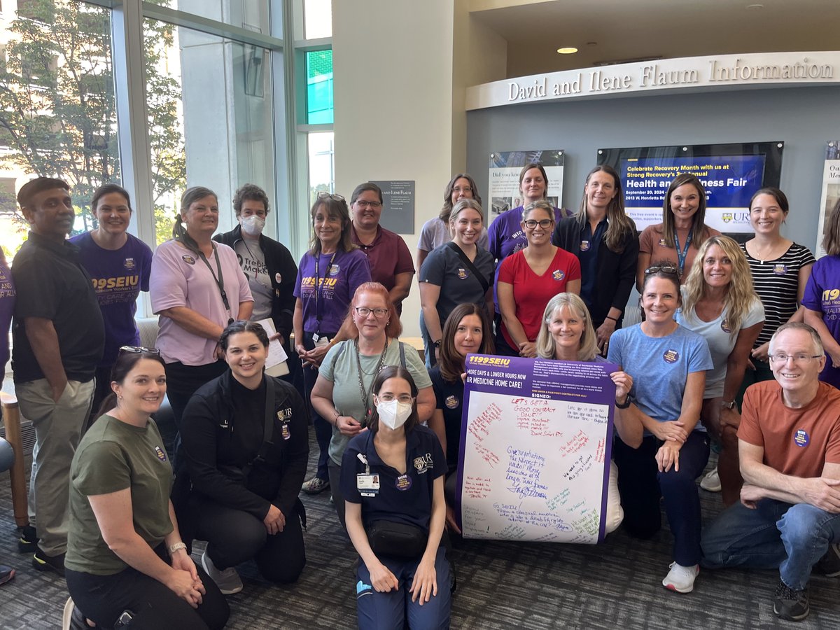 “We marched on the boss because we believe that <a href="/UofR/">University of Rochester</a>  is not taking our negotiations serious enough,” said Tara Petersen, Physical Therapy Assistant. “We want more sessions with longer times so we can get our first contract settled,” said Petersen. #URMC #FairContractNow