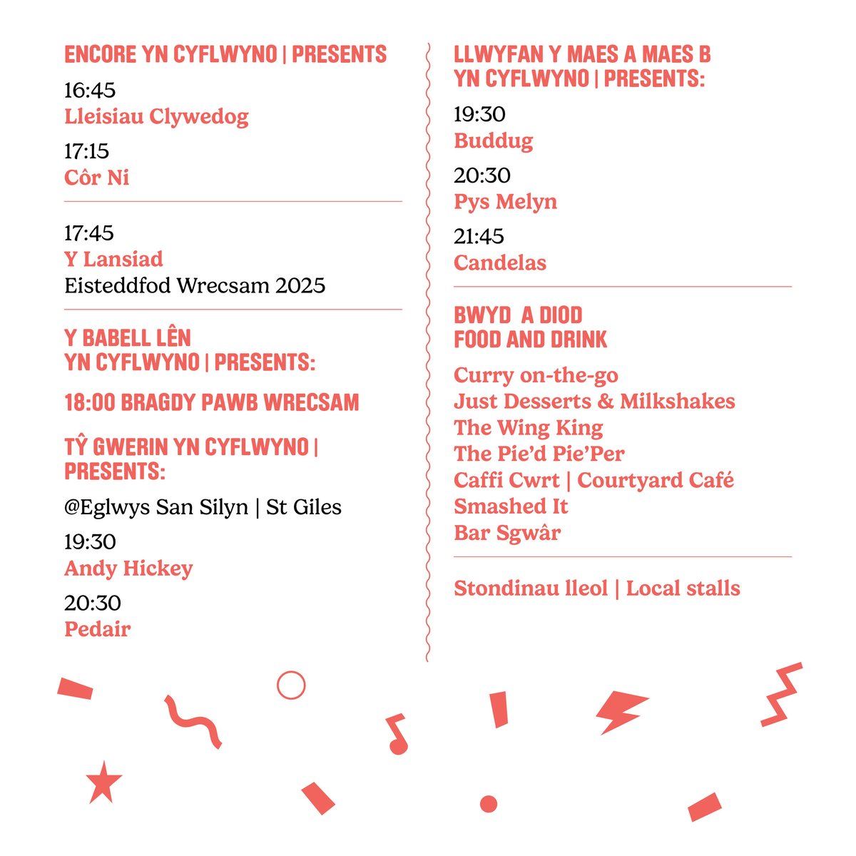 🍂🥳 Dewch i ddathlu Gŵyl yr Hydref, Wrecsam gyda rhaglen llawn gweithgareddau ac adloiant at ddant pawb.

🍂🥳 Join us for Gŵyl yr Hydref, Wrecsam with a programme full of activities and entertainment for all.

📅 4-5.10.2024
📍 Tŷ Pawb + Saith Seren