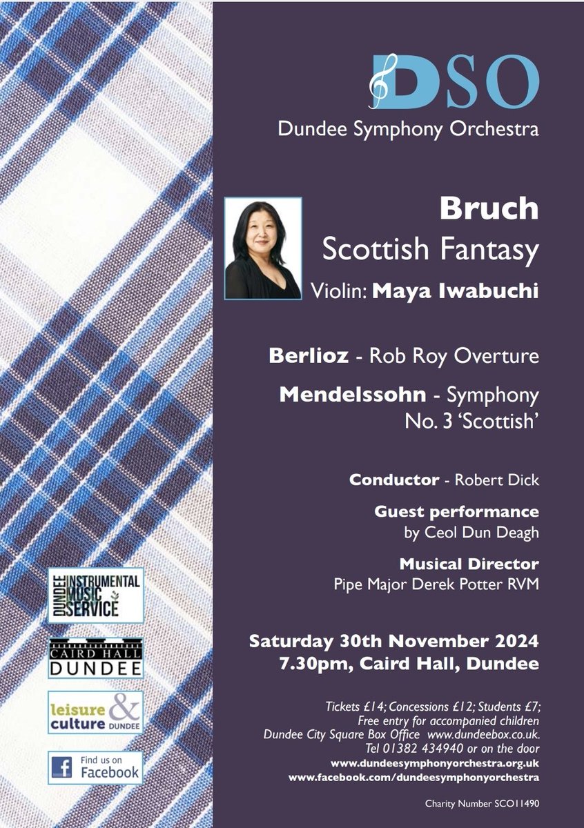 We asked you to save the date for this fantastic concert. 

Come and join us for a St Andrew's Day celebration with fantastic Scottish inspired music. 🏴󠁧󠁢󠁳󠁣󠁴󠁿

*Tartan is optional*