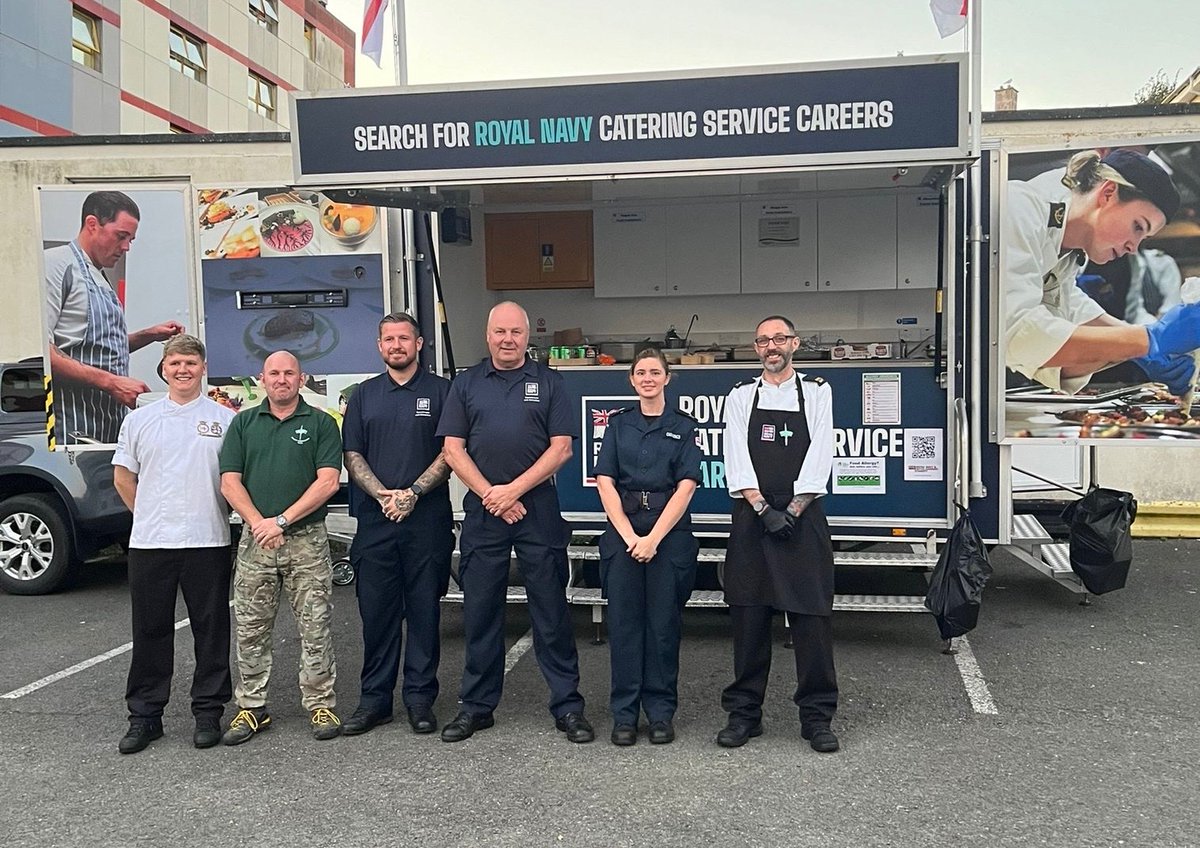 A huge thank you to <a href="/royalnavy/">Royal Navy</a> Catering Service Portsmouth for visiting us at Devonport House today and preparing some incredible food for our residents!